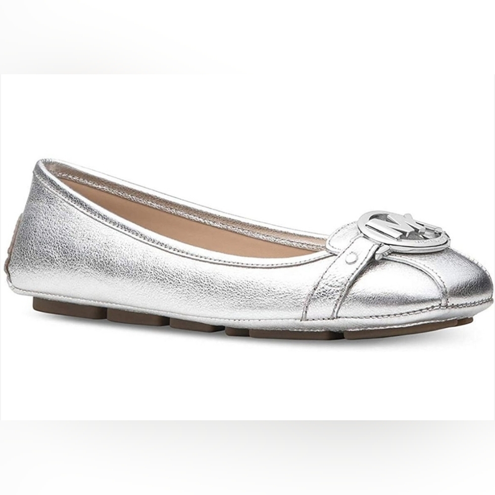 Michael Kors Fulton Leather Metallic Moccasin Womans Size 8 New In Box - Picture 5 of 9